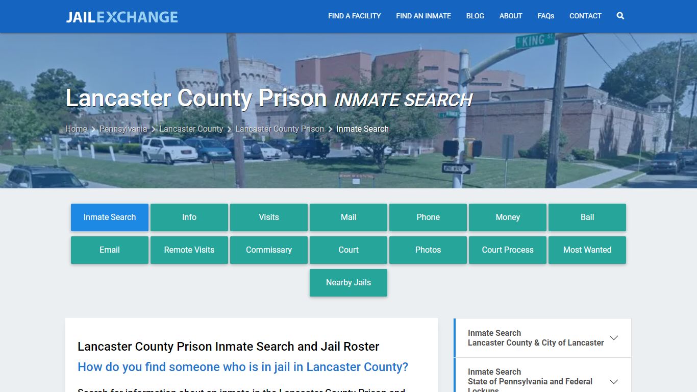 Lancaster County Prison Inmate Search - Jail Exchange